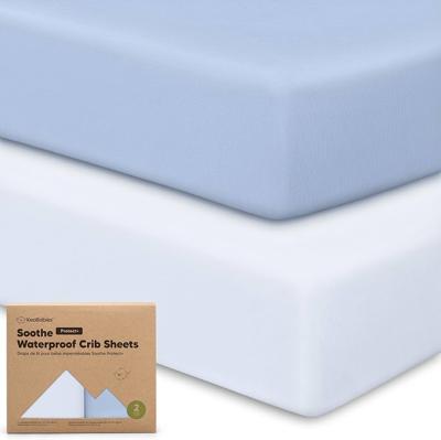Amazon.com : 2-Pack Waterproof Crib Sheets for Boys, Girls - 52x28 Fitted Organic Cotton Baby Crib Sheets, Toddler Mattress Protector Cover, Washable,