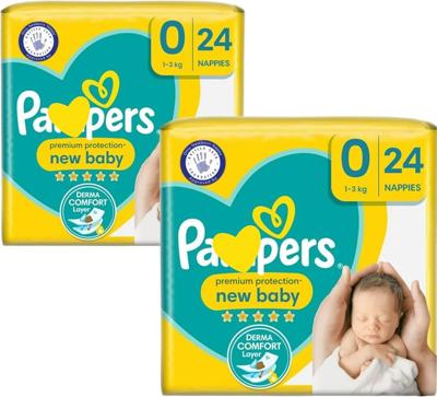Newborn Nappies Bundle, 2 Packs of Size 0 Premium Protection, Total of 48 Size 0 New Born Nappies AFG Supplies Bundle : Amazon.co.uk: Baby Products