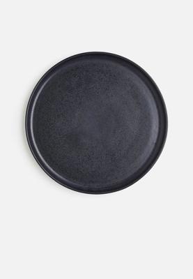Large stoneware plate - anthracite grey - 0644385001