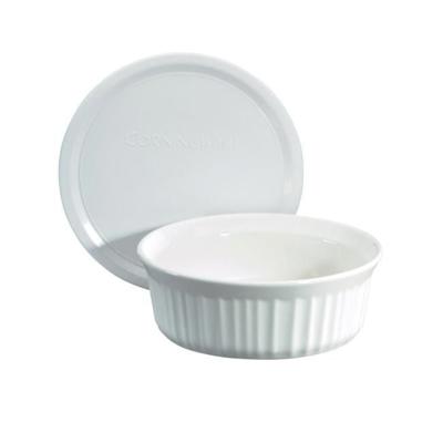 Corningware French White® 24 Oz Round Dish with Plastic Cover, Durable stoneware - Walmart.ca