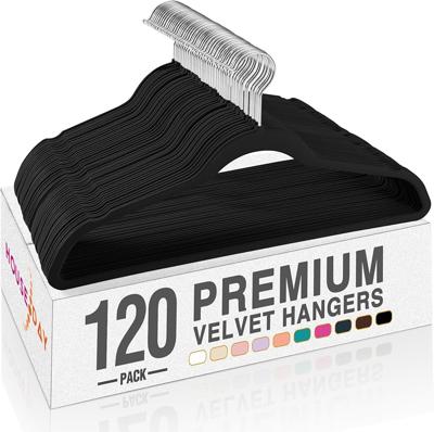 Amazon.com: HOUSE DAY Black Velvet Hangers 60 Pack, Non Slip Clothes Felt Hanger Heavy Duty for Coat, Premium Slim Space Saving Suit Hangers for Close