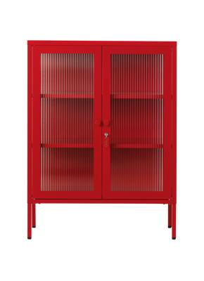 The Mixer in Poppy • Red Display Cabinet Locker with Fluted Glass • Mustard Made
    
    
    
      – Mustard Made UK