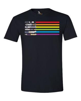 Rainbow Lightsaber Shirt / All Colors Starwars Lightsabers - Etsy