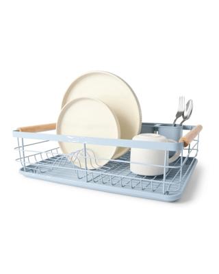 Blue Wooden Handle Dish Rack - Kmart