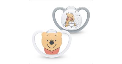 Nuk Soother Pacifier Space Winnie The Pooh Size 1 - 2Pack | Baby Bunting AU