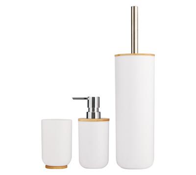 Bathroom Basics PS 3 Piece Accessories Set White Builders | Decor Furniture and Home Living for Sale