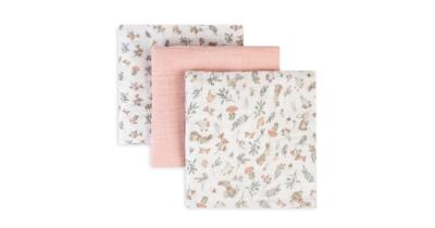 The Little Linen Co. Muslin Wraps 3 Pack Harvest Bunny | Baby Bunting AU