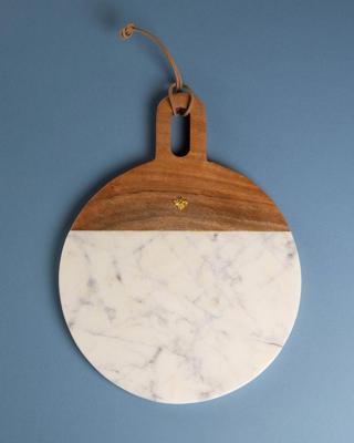 Maisie Wood and Marble Round Board - Poetry Clothing Store