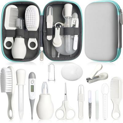 Amazon.com: Baby Grooming Kit, Infant Safety Care Set with Hair Brush Comb Nail Clipper Nasal Aspirator,Baby Essentials Kit for Newborn Girls Boys (Gr