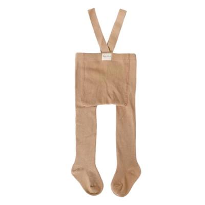 PythJooh Baby Ribbed Suspender Tights Stockings Leggings Unisex Toddler Cotton Rich Tights with Suspenders for 0-3Years