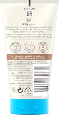 Aveeno Baby Daily Care Moisturising Lotion (1x 150ml), Soothing Baby Cream to Provide 24-Hour Hydration Suitable for Newborns and Infants, Gentle Loti