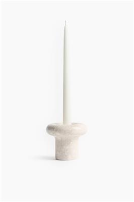 Light beige/Marbled Marble candle holder at H&M Home | H&M GB
