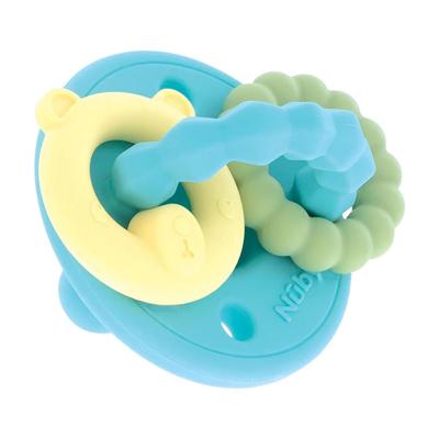 Nûby™ Charms™ Pacifier & Teether, 100% Soft Silicone - Aqua - Walmart.ca