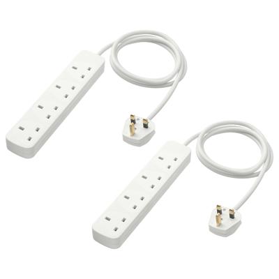KOPPLA earthed, white, 4-way extension lead - IKEA UK
