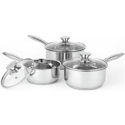Buy Russell Hobbs 3 Piece Stainless Steel Pan Set | Pan sets | Argos