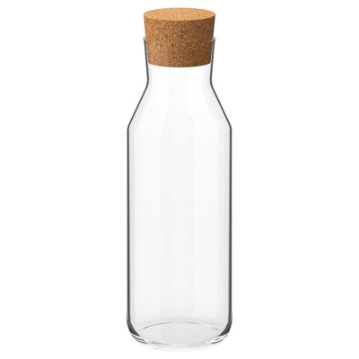 IKEA 365+ carafe with stopper, clear glass/cork, 1 l - IKEA UK