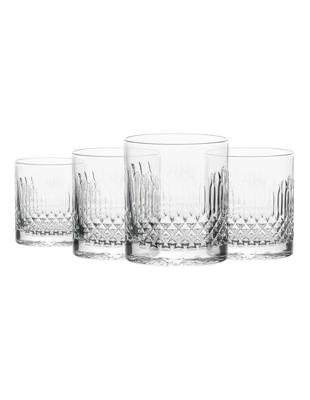 Luigi Bormioli Diamante Double Set of 4 Old Fashioned Glass 380ml in Clear | MYER