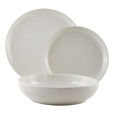 Culinary Co Easy Living 12 Piece Dinner Set White Speckle