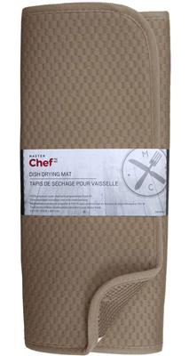 MASTER Chef Microfiber Dish Drying Mat, Reversible, 15-in x 20-in, Mushroom