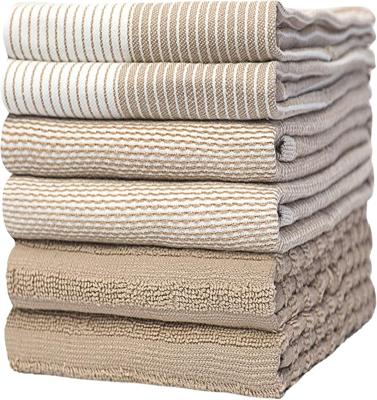 Amazon.com: Premium Kitchen Towels (20”x 28”, 6 Pack) | Large Cotton Dish Towels | Flat & Terry Highly Absorbent Kitchen Linen Set with Hanging Loop |
