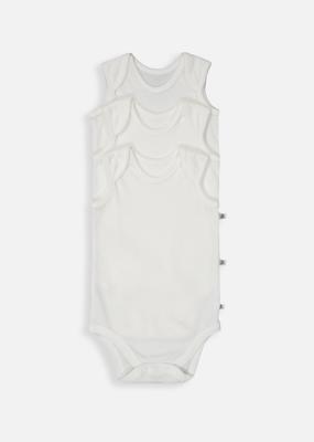 Plain Organic Cotton Sleeveless Bodyvests 3 Pack | Woolworths.co.za
