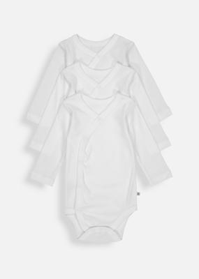 Plain Organic Cotton Wrap Bodyvests 3 Pack | Woolworths.co.za