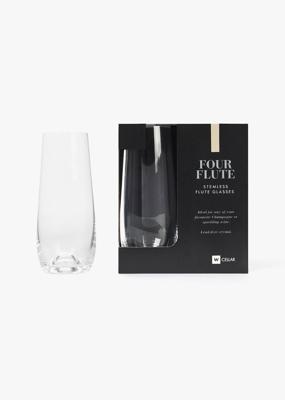Stemless Flute Glasses 4 Pack | Woolworths.co.za