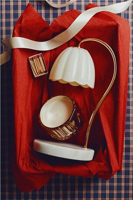 Scalloped Glass Candle Warmer Lamp | Anthropologie