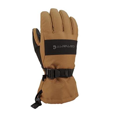 Carhartt boys Junior Wp Cold Weather Gloves, Brown Black, X-Small US