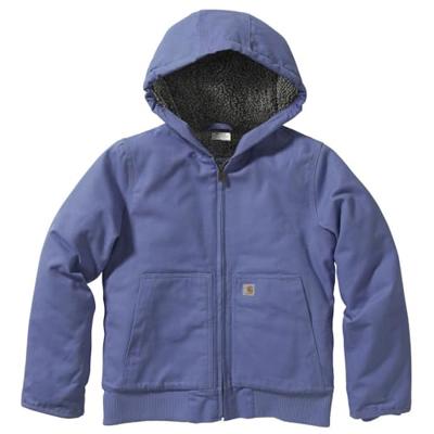 Carhartt Kids CP9564 Active Jac Flannel Sherpa Lined - Girls - Medium (10-12) - Marlin