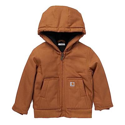 Carhartt OUTDOORS - Apparel Canvas Insulated Hooded Active Jac, Carhartt Brown, 3T