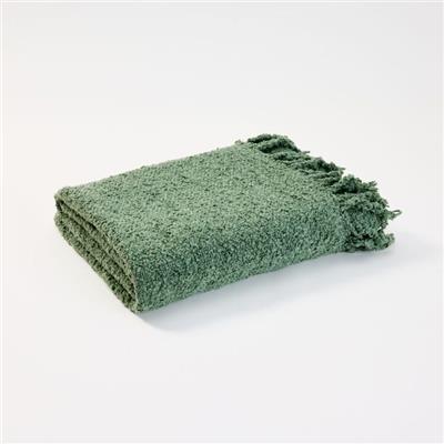 Soren Hazel Boucle Throw Green | Harris Scarfe