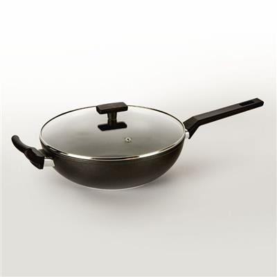 Swiss Diamond Premium Forged DLX 30 cm Wok with Lid | Harris Scarfe