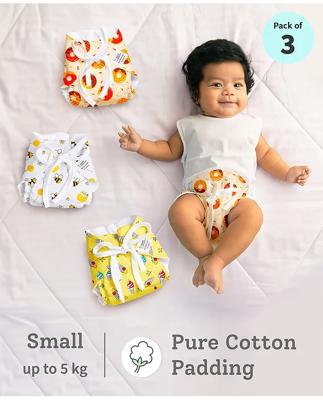 SuperBottoms First Love Premium DryFeel Langot for 0-9M Babies | 100% Cotton Padding | Sweet Tooth | Pack of 3 | 0-5kg Online in India, Buy at Best Pr