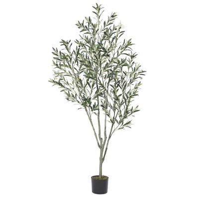 Garvee Artificial Olive Tree Indoor,6 FT Tall Faux Olive Tree with Realistic Leaves and Fruits,Artificial Plants in Pot for Home Office Decor : Target