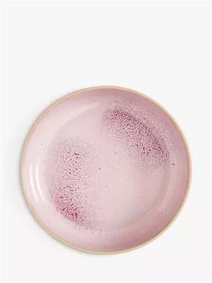 Portmeirion Minerals Stoneware Pasta Bowl, 22.2cm, Rose Quartz