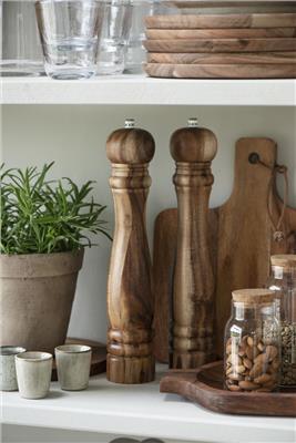 Acacia Wooden Pepper Mill - Default Title - Ivy Grey Interiors