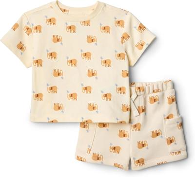 Amazon.com: Amazon Essentials x Sofia Grainge Baby Boys Regular Fit T-Shirt and Short Set, Ivory Navy Stripe, 18 Months : Clothing, Shoes & Jewelry