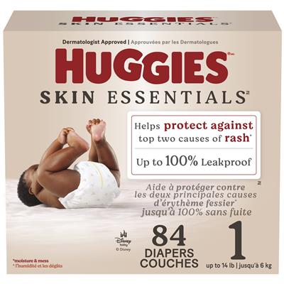 Huggies Skin Essentials Baby Diapers, Size NB-6, 84 Count, Size 1 | 84-42 Count - Walmart.ca
