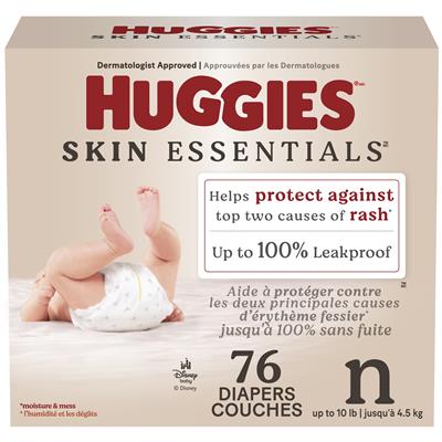 Huggies Skin Essentials Baby Diapers, Size NB-6, 84-42 Count, Size NB-6 | 84-42 Count - Walmart.ca