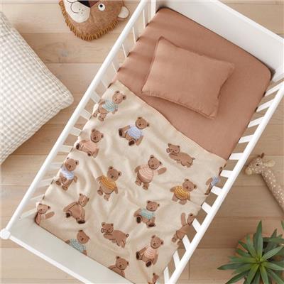 Adairs Baby - Novelty Cotton Teddy Time Baby Blanket | Adairs