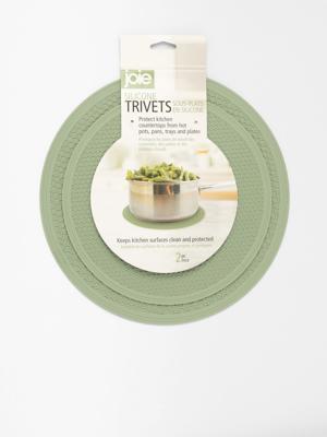 Joie Silicone Trivets Sage 2 Piece | Bash