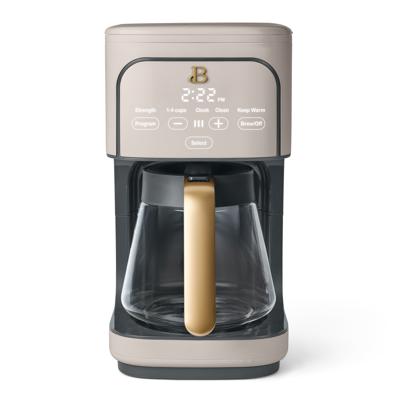 Beautiful 12 cup Programmable Coffee Maker, Porcini Taupe by Drew Barrymore - Walmart.com
