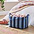Beatrice Stripe Fabric Storage Basket | Dunelm