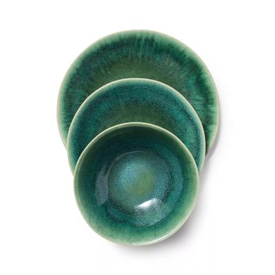Sur La Table Cloud Emerald 12-Piece Dinnerware Set | Sur La Table