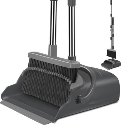 Amazon.com: kelamayi Upgrade Broom and Dustpan Set, Large Size and with Long Handle, Upright,Ideal for Indoor Outdoor Garage Kitchen Room Office Lobby