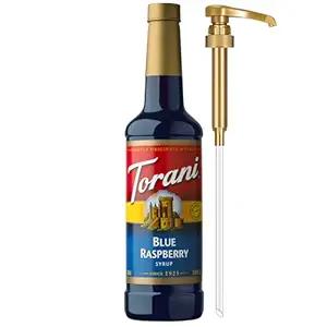 Amazon.com : Torani Blue Raspberry Syrup for Drinks, Flavoring for Iced Tea, Lemonade, and Sodas, Pump Included, 25.4 Oz : Grocery & Gourmet Food