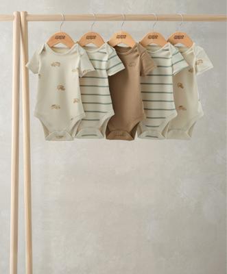 Rhino Short Sleeve Bodysuits (Pack of 5) – Mamas & Papas UK