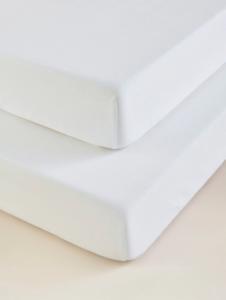 cot bed White Fitted Cotton - Set of 2 | Baby | George at ASDA