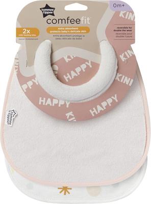 Tommee Tippee Milk Feeding Bibs, Pack of 2, Pink, Super Soft and Extra Absorbent, Adjustable and Reversible, Ideal for Feeding and Teething : Amazon.c